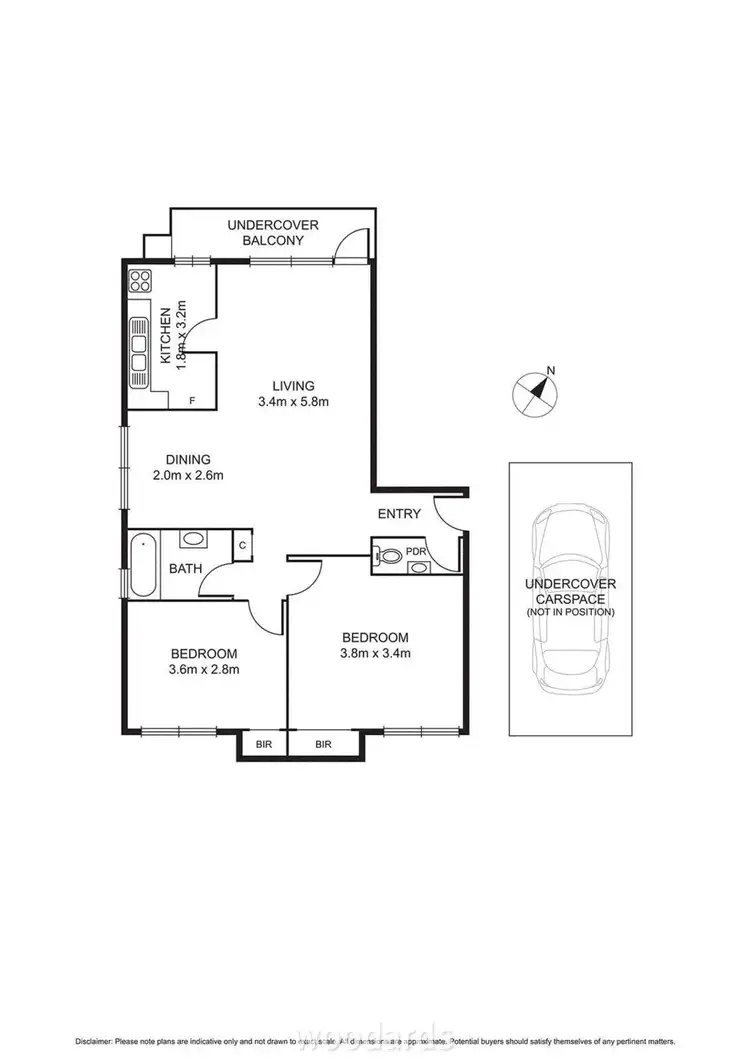 Floorplan of Homely flat listing, 71/3 Alfred Square, St Kilda VIC 3182