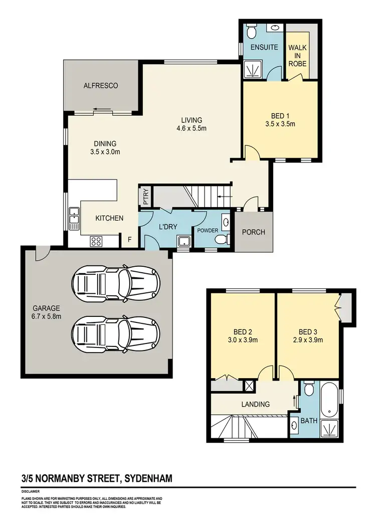 Floorplan of Homely townhouse listing, 3/5 Normanby Street, Sydenham VIC 3037