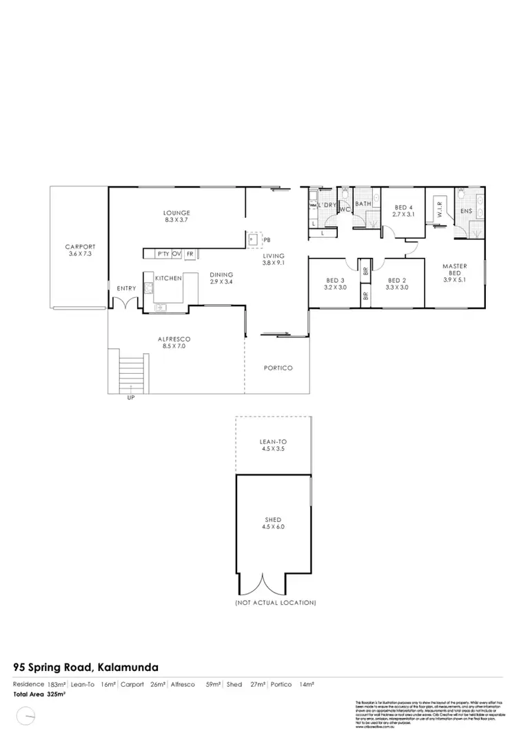 Floorplan of Homely house listing, 95 Spring Road, Kalamunda WA 6076