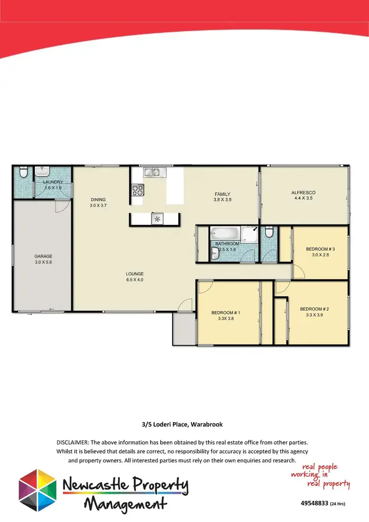 Floorplan of Homely unit listing, 3/5 Loderi Place, Warabrook NSW 2304