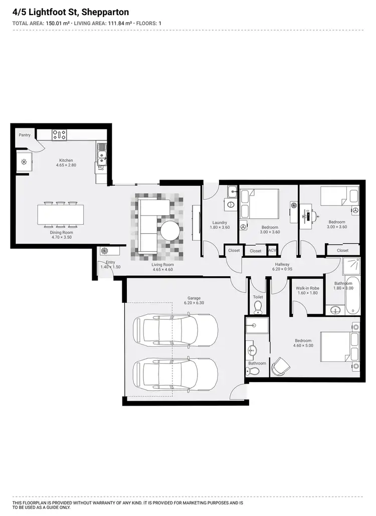 Floorplan of Homely townhouse listing, 4/5 Lightfoot Street, Shepparton VIC 3630