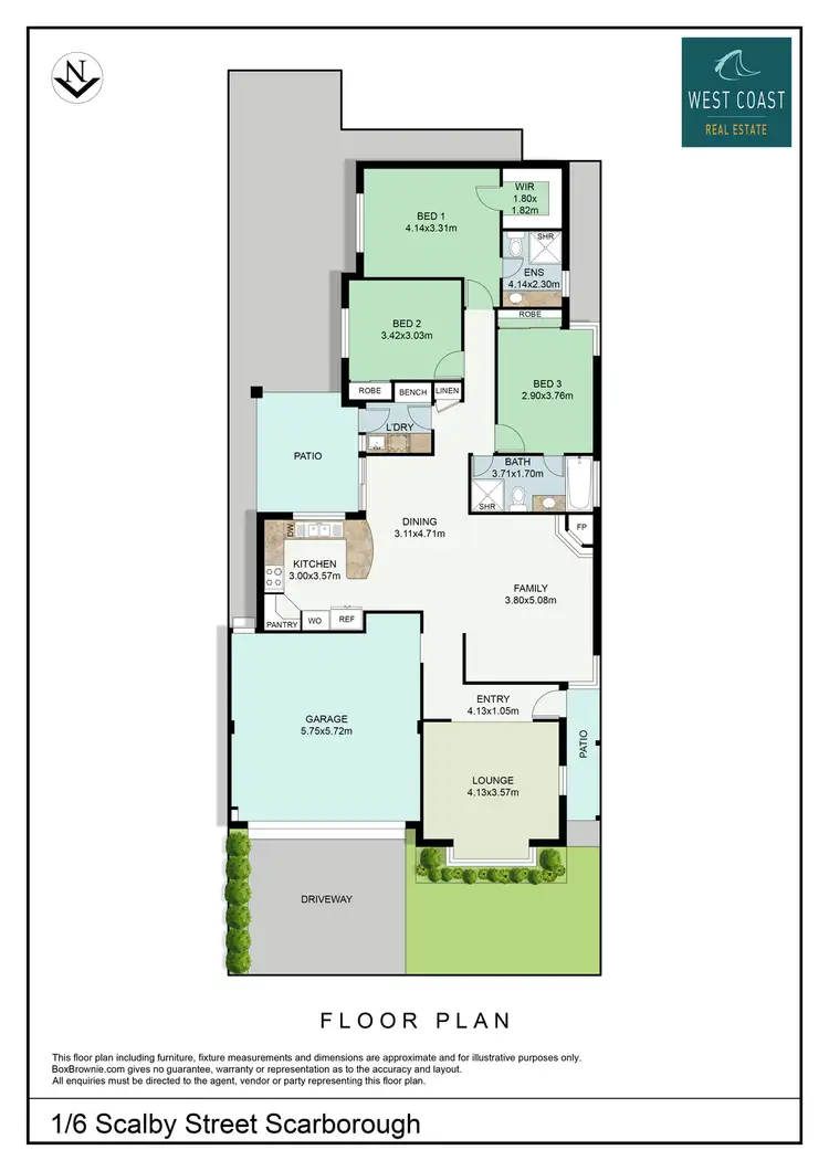 Floorplan of Homely house listing, 1/6a Scalby Street, Scarborough WA 6019