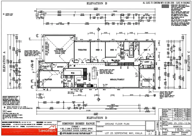 Floorplan of Homely house listing, 22 Serpentine Way, Kialla VIC 3631