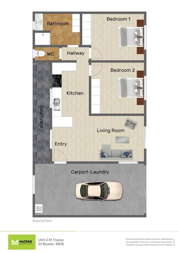 Floorplan of Homely unit listing, 2/31 Tracey Street, Bowen QLD 4805