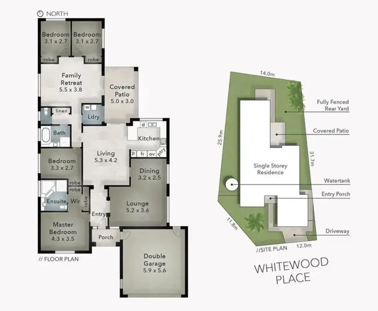 Floorplan of Homely house listing, 5 Whitewood Place, Molendinar QLD 4214
