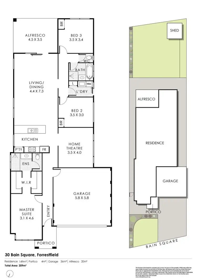 Floorplan of Homely house listing, 30 Bain Square, Forrestfield WA 6058