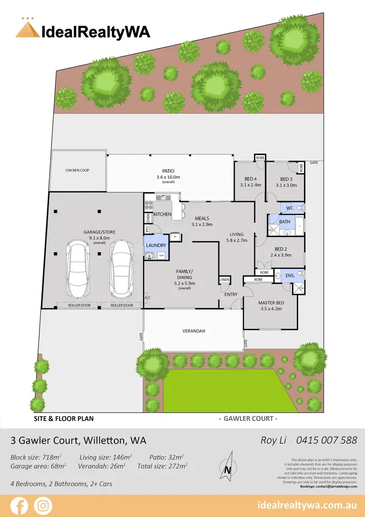 Floorplan of Homely house listing, 3 Gawler Court, Willetton WA 6155