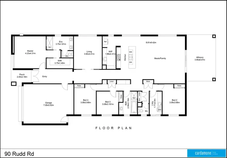 Floorplan of Homely house listing, 90 Rudd Road, Shepparton VIC 3630