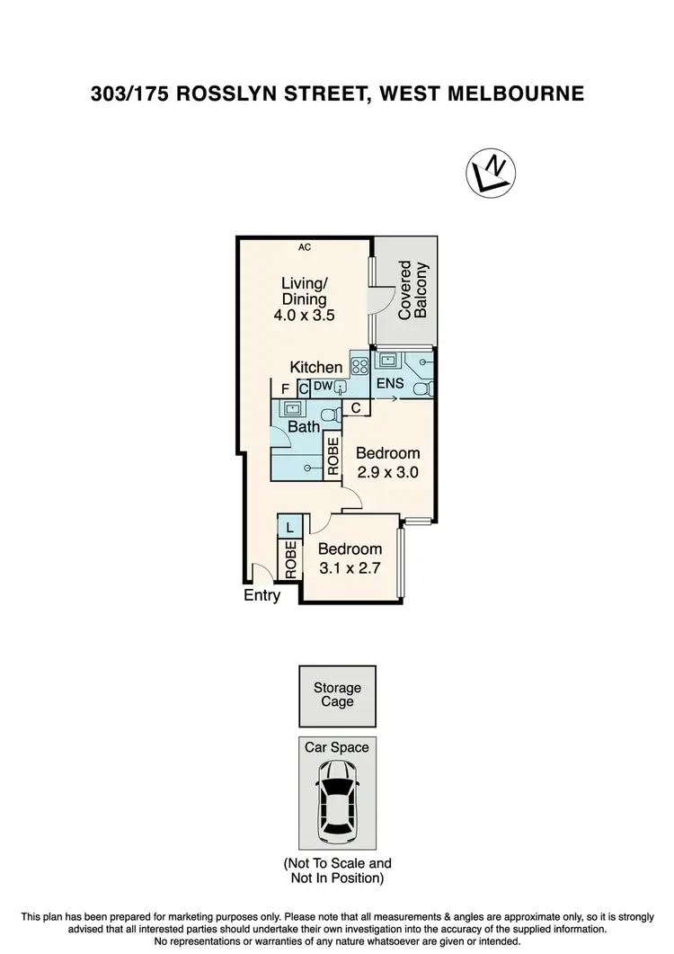 Floorplan of Homely apartment listing, 303/175 Rosslyn Street, West Melbourne VIC 3003