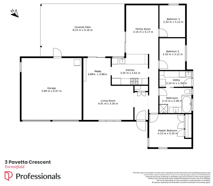 Floorplan of Homely house listing, 3 Pavetta Crescent, Forrestfield WA 6058