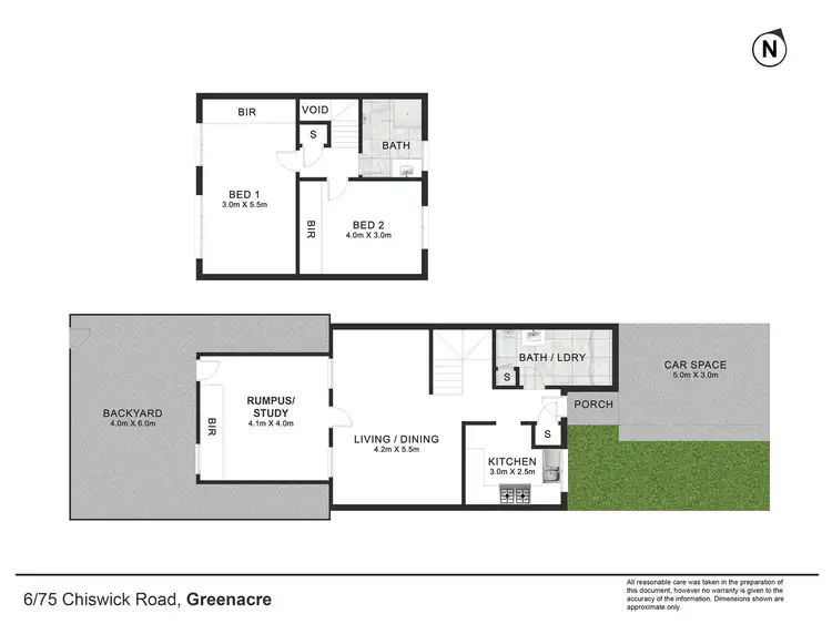 Floorplan of Homely townhouse listing, 6/75 Chiswick Road, Greenacre NSW 2190
