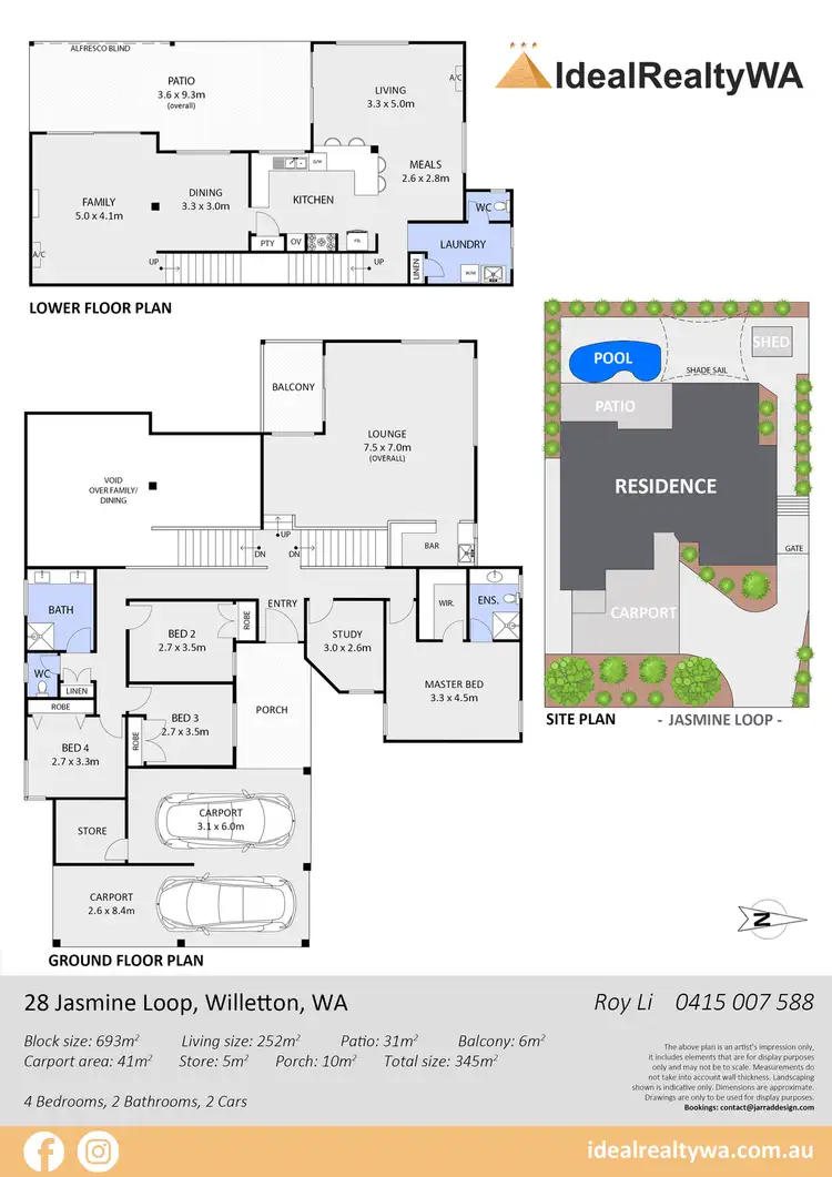 Floorplan of Homely house listing, 28 Jasmine Loop, Willetton WA 6155