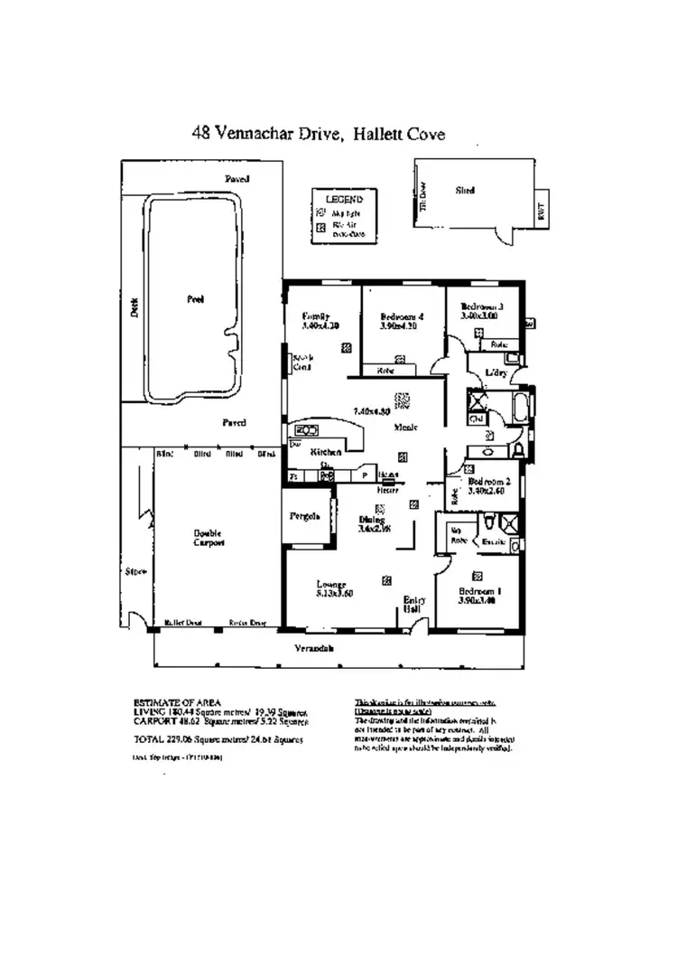 Floorplan of Homely house listing, 48 Vennachar Drive, Hallett Cove SA 5158