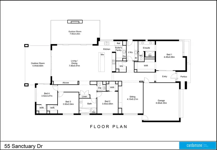 Floorplan of Homely house listing, 55 Sanctuary Drive, Kialla VIC 3631