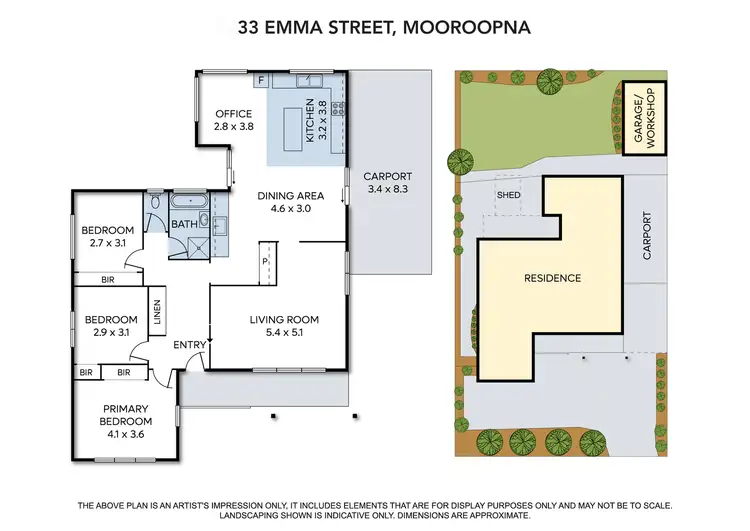 Floorplan of Homely house listing, 33 Emma Street, Mooroopna VIC 3629