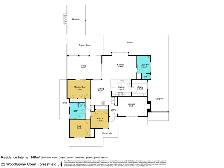 Floorplan of Homely house listing, 22 Woodlupine Court, Forrestfield WA 6058