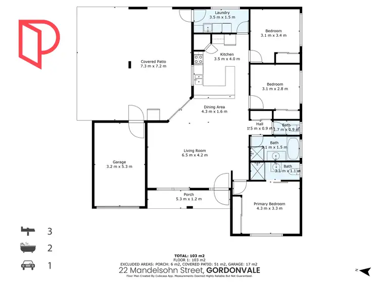 Floorplan of Homely house listing, 22 Mendelsohn Close, Gordonvale QLD 4865