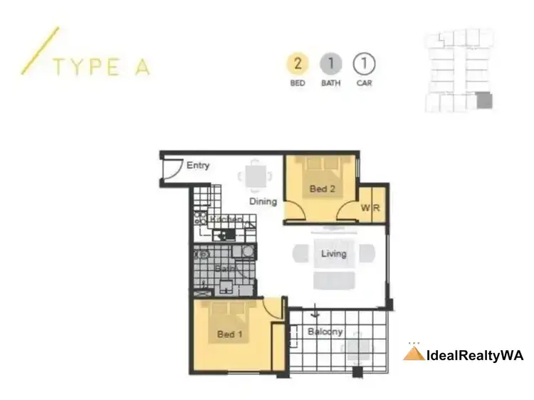 Floorplan of Homely apartment listing, 301/17 Pattie Street, Cannington WA 6107