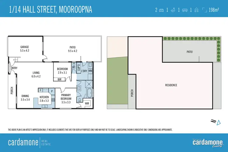 Floorplan of Homely unit listing, 1/14 Hall Street, Mooroopna VIC 3629