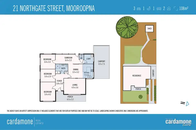 Floorplan of Homely house listing, 21 Northgate Street, Mooroopna VIC 3629