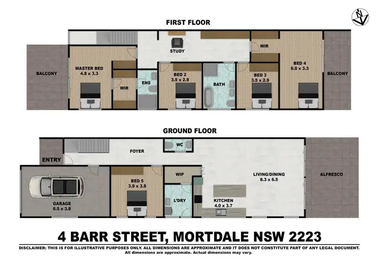 Floorplan of Homely semi-detached listing, 4 Barr Street, Mortdale NSW 2223