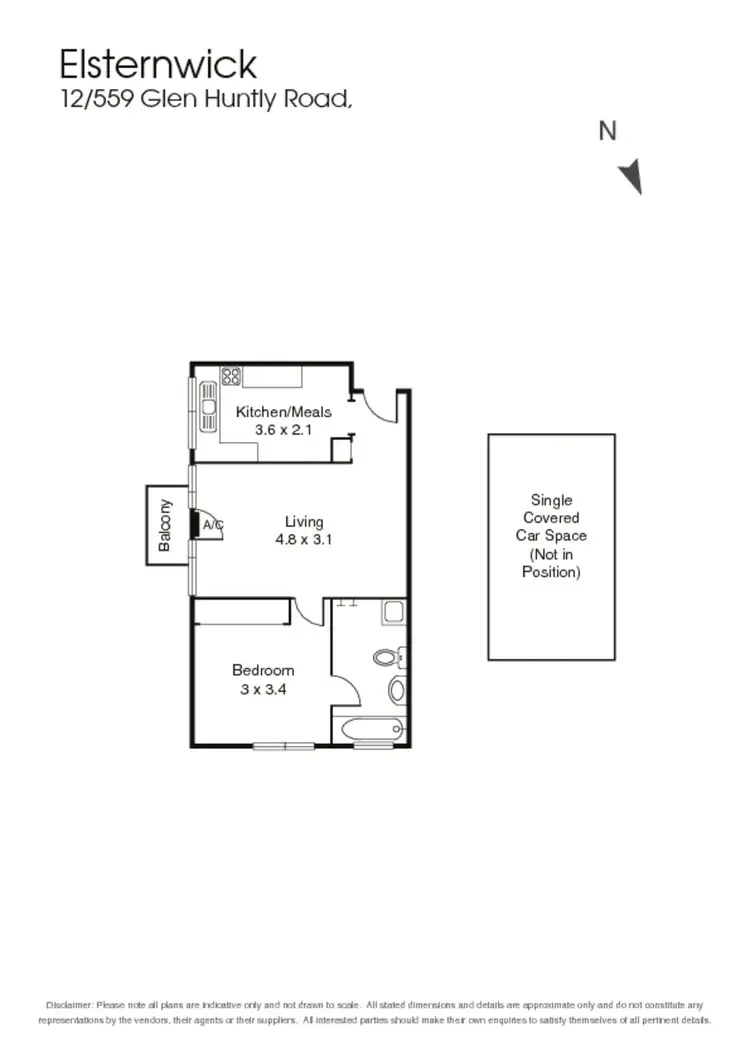 Floorplan of Homely apartment listing, 12/559 Glen Huntly Road, Elsternwick VIC 3185