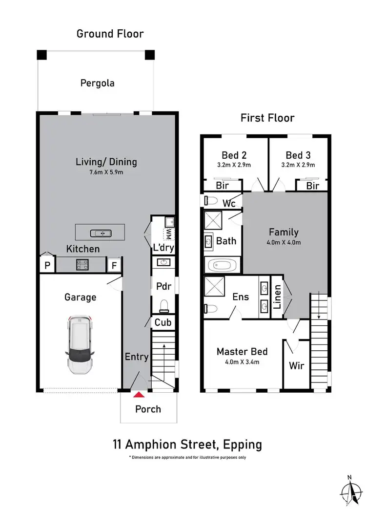 Floorplan of Homely house listing, 11 Amphion Street, Epping VIC 3076
