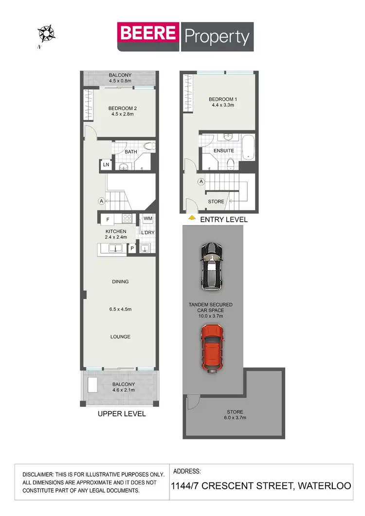 Floorplan of Homely apartment listing, 1144/7 Crescent Street, Waterloo NSW 2017