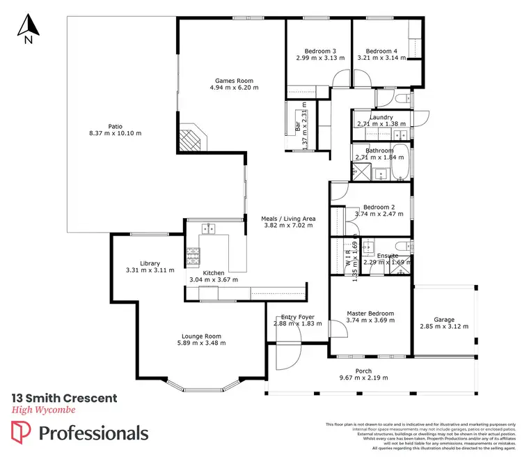 Floorplan of Homely house listing, 13 Smith Crescent, High Wycombe WA 6057