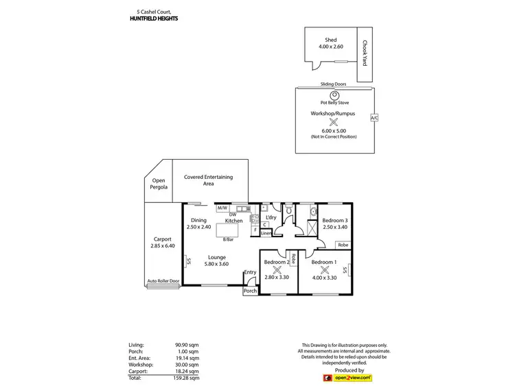Floorplan of Homely house listing, 5 Cashel Court, Huntfield Heights SA 5163