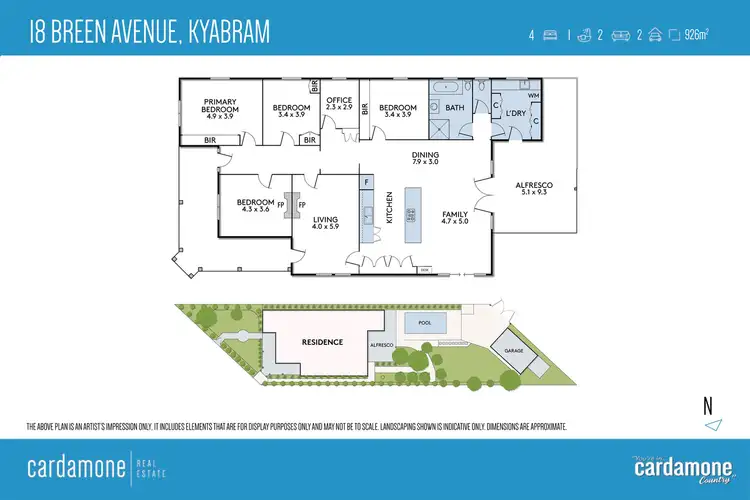 Floorplan of Homely house listing, 18 Breen Avenue, Kyabram VIC 3620