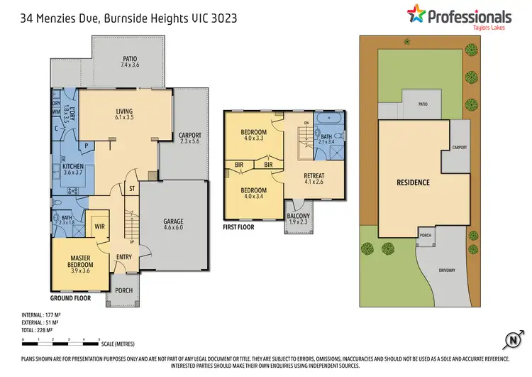 Floorplan of Homely house listing, 34 Menzies Drive, Burnside Heights VIC 3023