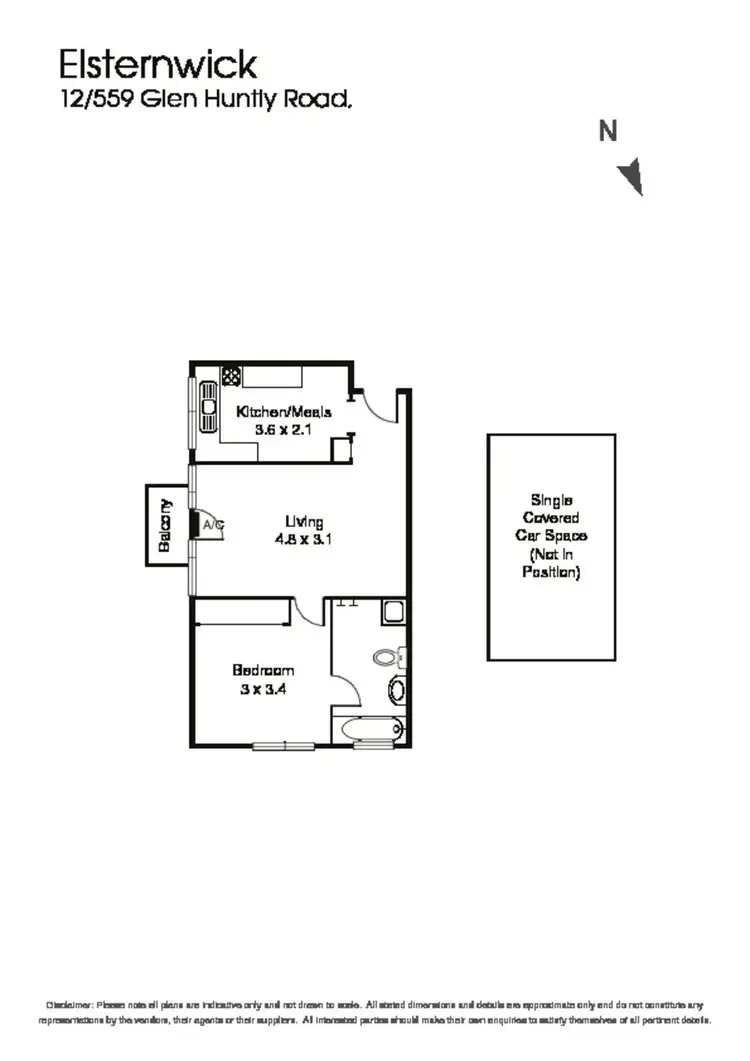 Floorplan of Homely apartment listing, 12/559 GlenHuntly Road, Elsternwick VIC 3185