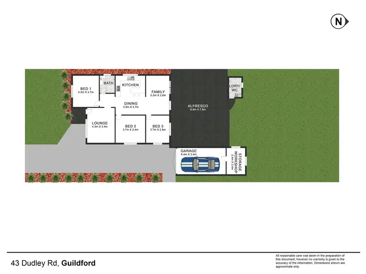 Floorplan of Homely house listing, 43 Dudley Road, Guildford NSW 2161