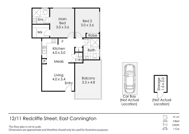 Floorplan of Homely unit listing, 12/11 Redcliffe Street, East Cannington WA 6107