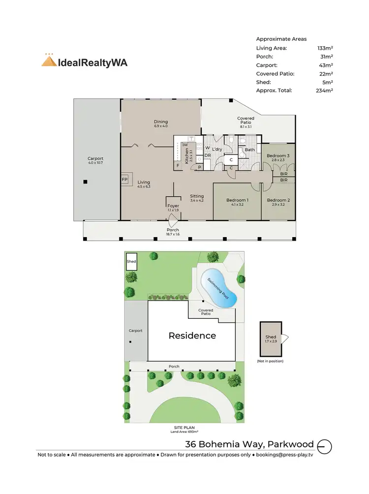 Floorplan of Homely house listing, 36 Bohemia Way, Parkwood WA 6147