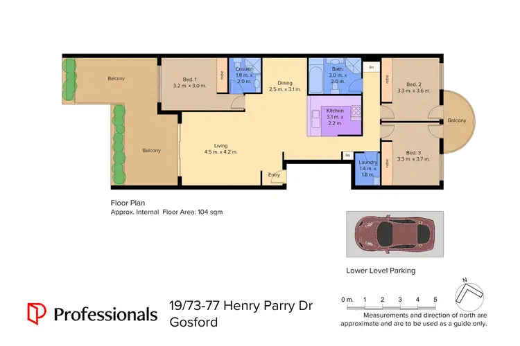 Floorplan of Homely apartment listing, 19/73-77 Henry Parry Drive, Gosford NSW 2250
