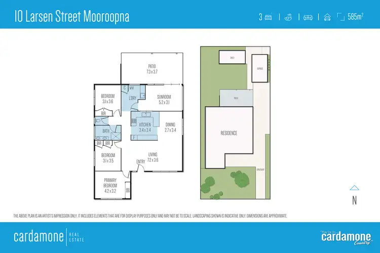 Floorplan of Homely house listing, 10 Larsen Street, Mooroopna VIC 3629