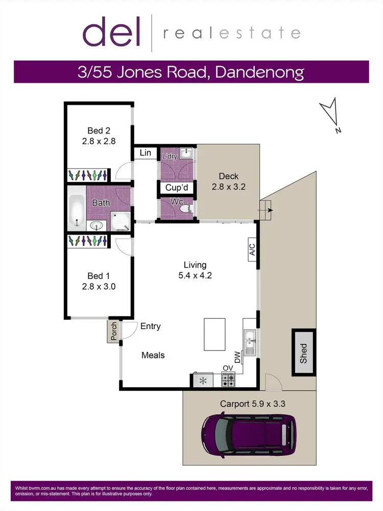 Floorplan of Homely unit listing, 3/55 Jones Road, Dandenong VIC 3175