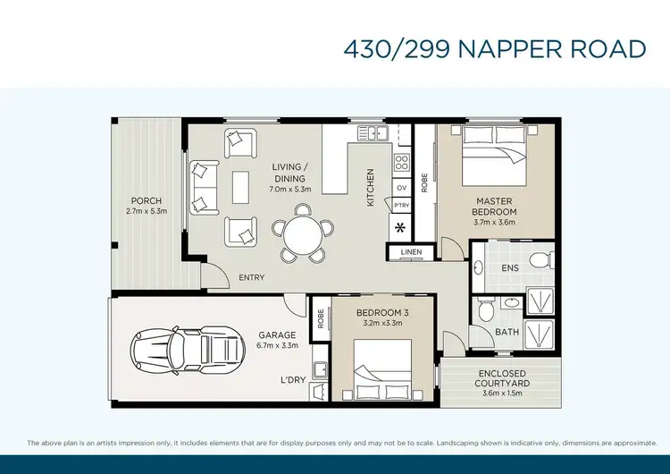 Floorplan of Homely retirement listing, 430/299 Napper Road, Arundel QLD 4214