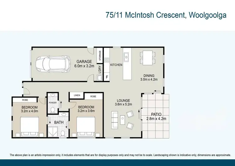 Floorplan of Homely retirement listing, 75/11 McIntosh Crescent, Woolgoolga NSW 2456