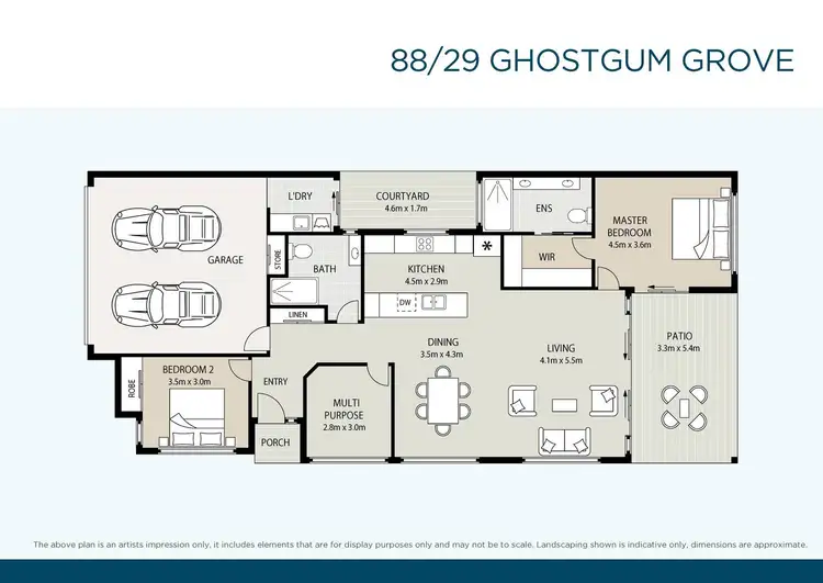 Floorplan of Homely retirement listing, 88/29 Ghostgum Grove, Upper Coomera QLD 4209