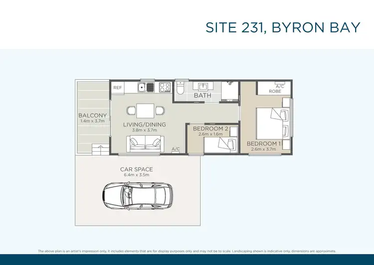 Floorplan of Homely retirement listing, 231/37 Broken Head Road, Byron Bay NSW 2481