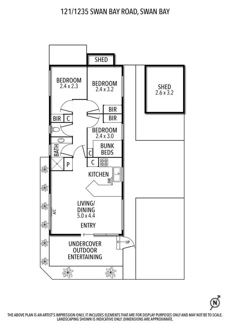 Floorplan of Homely villa listing, 121/1235 Swan Bay Road, Swan Bay VIC 3225