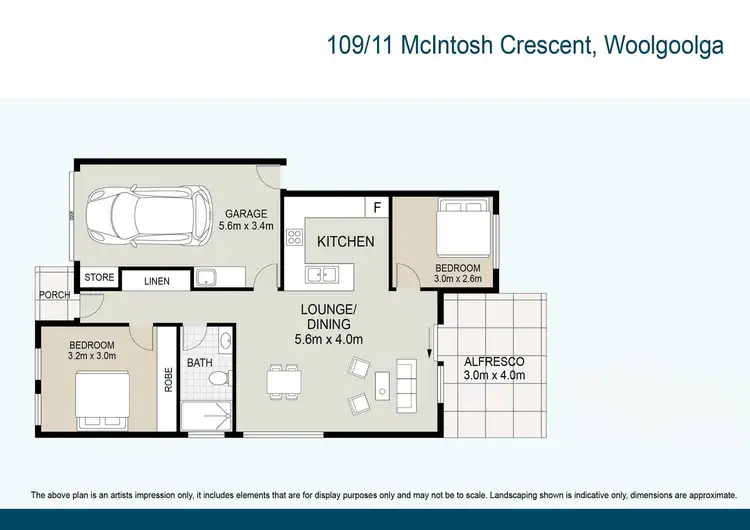 Floorplan of Homely retirement listing, 109/11 McIntosh Crescent, Woolgoolga NSW 2456