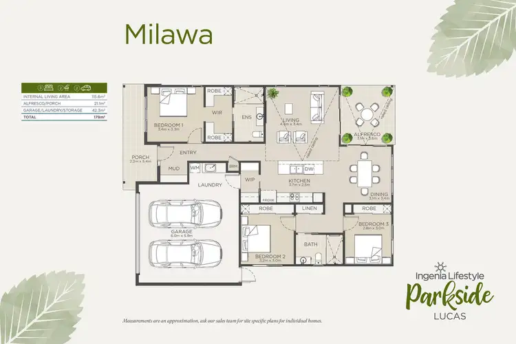 Floorplan of Homely retirement listing, Milawa/65 Eleanor Drive, Lucas VIC 3350