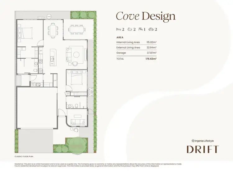 Floorplan of Homely retirement listing, Cove/392 Woongarra Scenic Drive, Innes Park QLD 4670