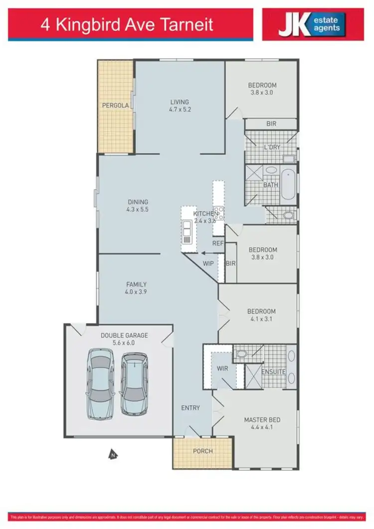 Floorplan of Homely house listing, 4 Kingbird Avenue, Tarneit VIC 3029