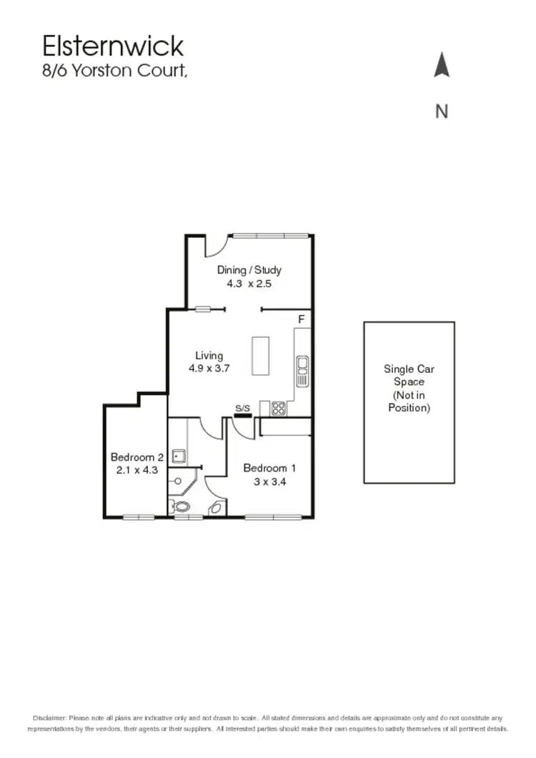 Floorplan of Homely apartment listing, 8/6 Yorston Court, Elsternwick VIC 3185