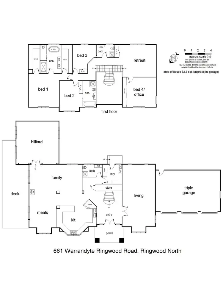 Floorplan of Homely house listing, 661 Warrandyte Ringwood Road, Ringwood North VIC 3134